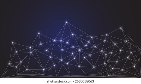Fondo bajo de polietileno en degradado azul oscuro: diseño Abstractas moderno, geométrico y minimalista para arte digital, modelado 3D, Fondos de pantalla y gráficos futuristas	