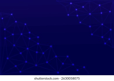 Low Poly Background on Dark Blue Gradient – Modern, Geometric, and Minimalist Abstract Design for Digital Art, 3D Modeling, Wallpapers, and Futuristic Graphics	