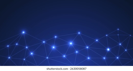 Low Poly Background on Dark Blue Gradient – Modern, Geometric, and Minimalist Abstract Design for Digital Art, 3D Modeling, Wallpapers, and Futuristic Graphics	