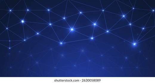 Plano de fundo de baixa poly no gradiente azul escuro - design moderno, geométrico e abstrato minimalista para arte digital, modelagem 3D, papéis de parede e gráficos futuristas	