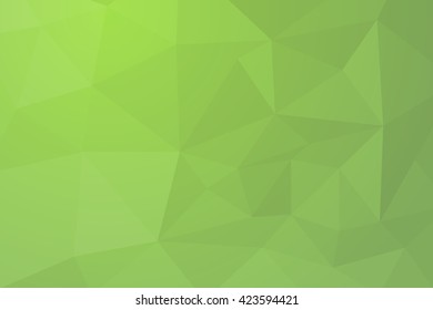 Low poly background for text or presentation. From triangles plain. Green