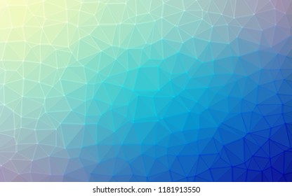 Low poly background of triangles in blue colors and other shades. Vector illustration