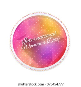 Low Poly Background, Women's Day Greeting Card