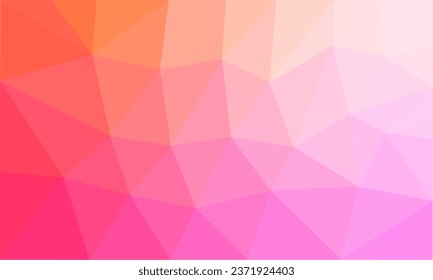 Fondo de polos bajo,Fondo geométrico amarillo rosado y color con patrón de mosaico de polígono cuadrado triangular.Diseño de fondo abstracto.Ilustración vectorial