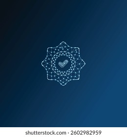 Low poly badge icon vector design