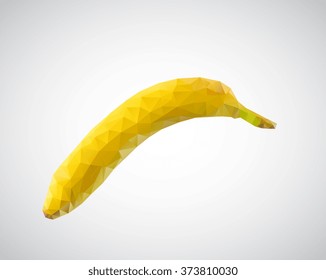 low poly banana