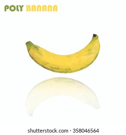 Low poly banana vector