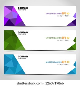 low poly banner design 
