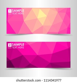 Low poly banners design