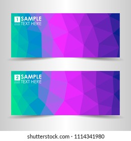 Low poly banners design