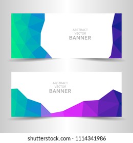 Low poly banners design