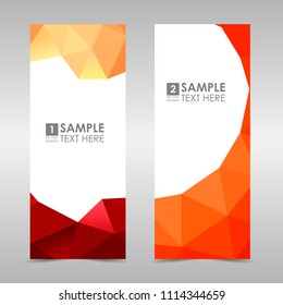 Low poly banners design