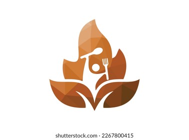 Diseño de logotipo de alimentos para polos bajos y bioquímicos, plantilla de diseño de vectores
