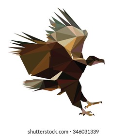 low poly bird vector design paint