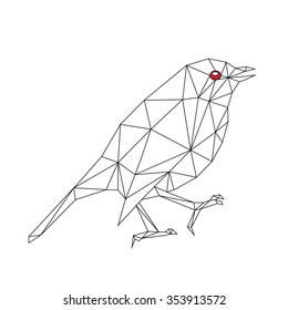 low poly bird vector design