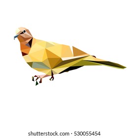 low poly bird vector design