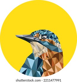 low poly bird vector drawing art illustration bird portrait polygonal 