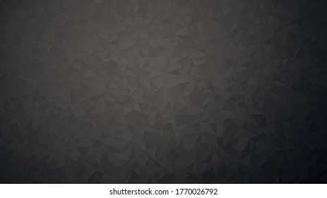 Bajo fondo negro de poli. Moderno fondo fresco. Ilustración vectorial.