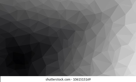 low poly black white gradient poligon vector background