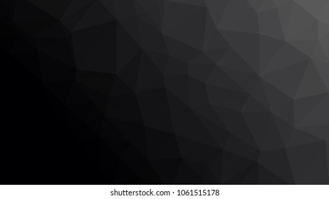 low poly black white gradient poligon vector background