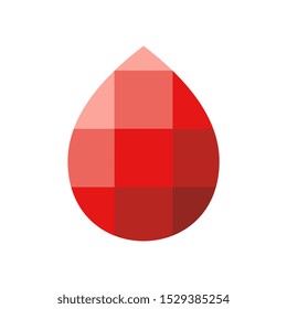 Low poly blood logo icon template elements - Vector