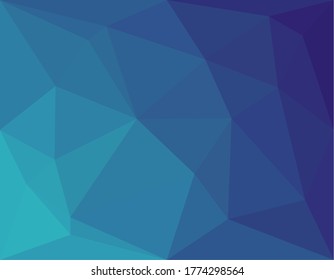 Low poly blue background. Geometric rumpled triangular low poly origami style gradient graphic illustration. Vector polygonal design for your business