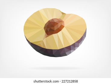 Low Poly Blue Plum
