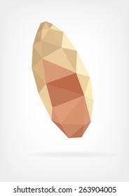 Low Poly Brazil nut