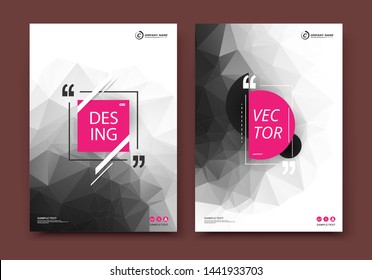 Low poly Brochure cover design.