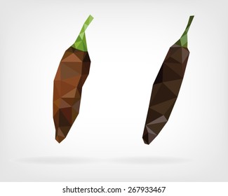 Low Poly "Brown Fatalii" Chili Pepper