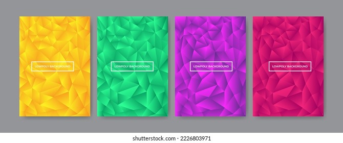 low poly business background collection