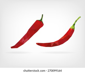 Low Poly Cayenne Pepper