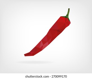 Low Poly Cayenne Pepper