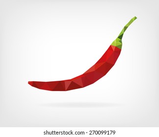 Low Poly Cayenne Pepper