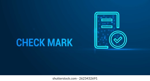 Low Poly Check Mark Icon – Geometric Green Tick Symbol in Modern Minimal Polygonal Style