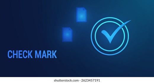 Icono de marca de verificación de baja poli: símbolo geométrico de marca de verificación verde en estilo poligonal minimalista moderno