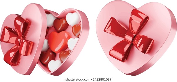 el amor de chocolate con bajo contenido de poly y el activo de la ilustración 3D del día de San Valentín con fondo transparente para propósitos de diseño