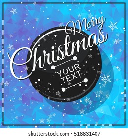 Low poly christmas modern card. 