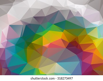 low poly circle background colors