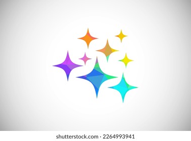 Low Poly Cleaning Service Logo Design Template, Cleaning Company Logo Sign Symbol.
