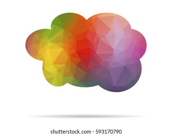 low poly cloud