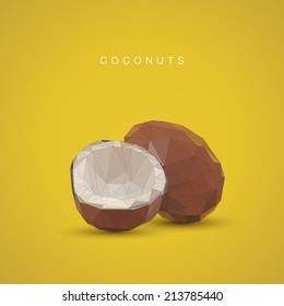 Low poly coconuts