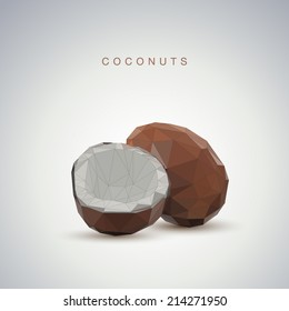 Low poly coconuts