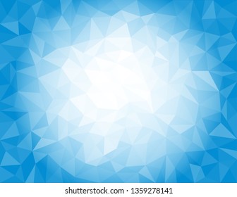 Low Poly Color Background - Ice Blue
