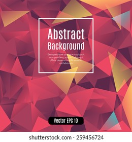 Low poly colorful abstract background. Design template for business.