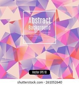 Low poly colorful abstract background. Design template for business.