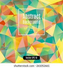 Low poly colorful abstract background. Design template for business.