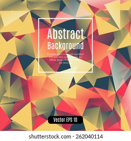 Low poly colorful abstract background. Design template for business.
