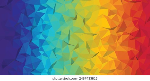 Low Poly Colorful Background Design Vector