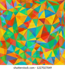 Low poly concept backdrop. Bright and multi colored.